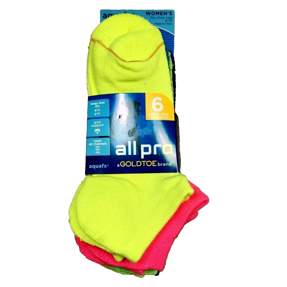 Gold Toe Women's Neon Socks - 6 Pack